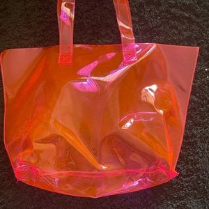 Neon Pink Beach Bag/Tote!